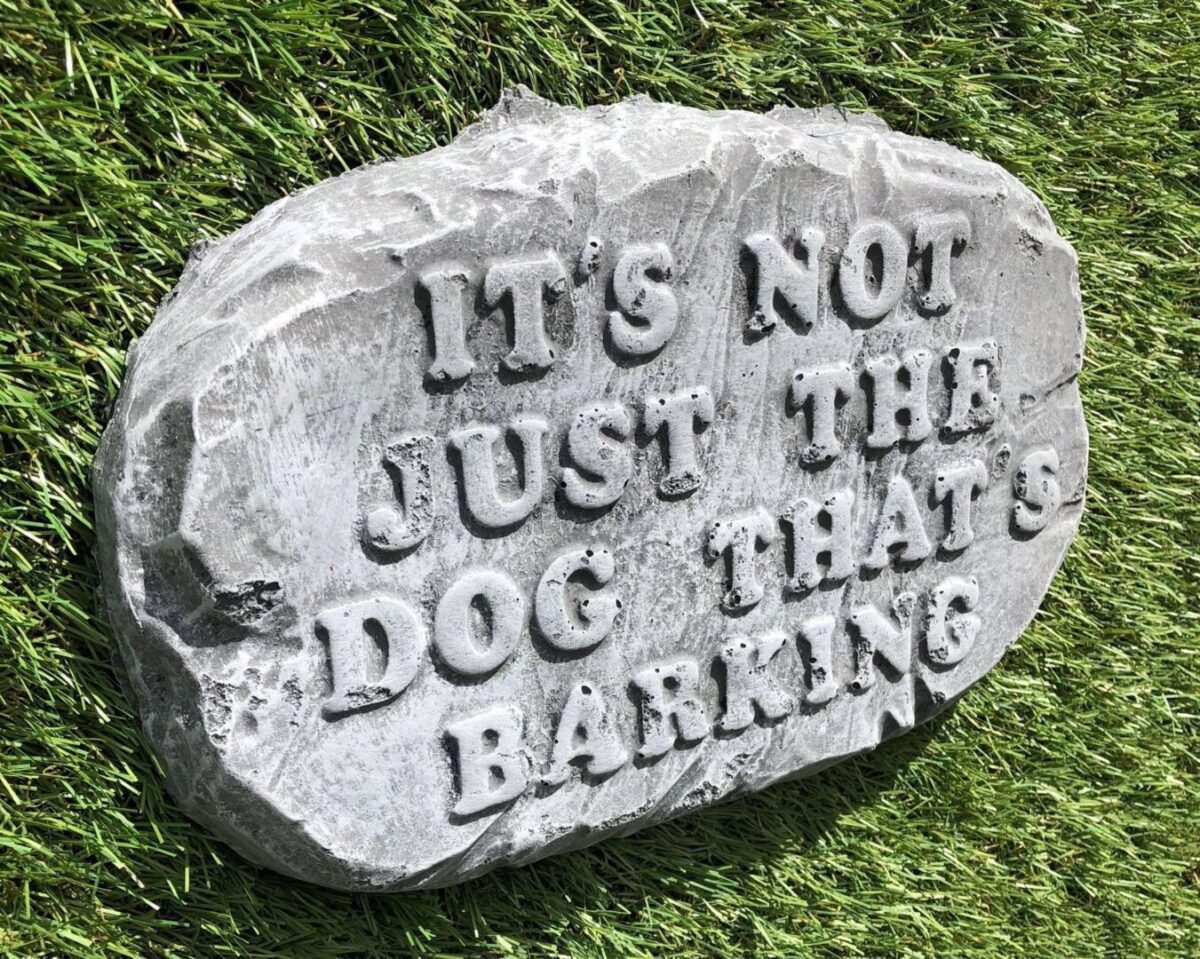 Its Not Just The Dog Thats Barking Wall Plaque Concrete Garden Ornament