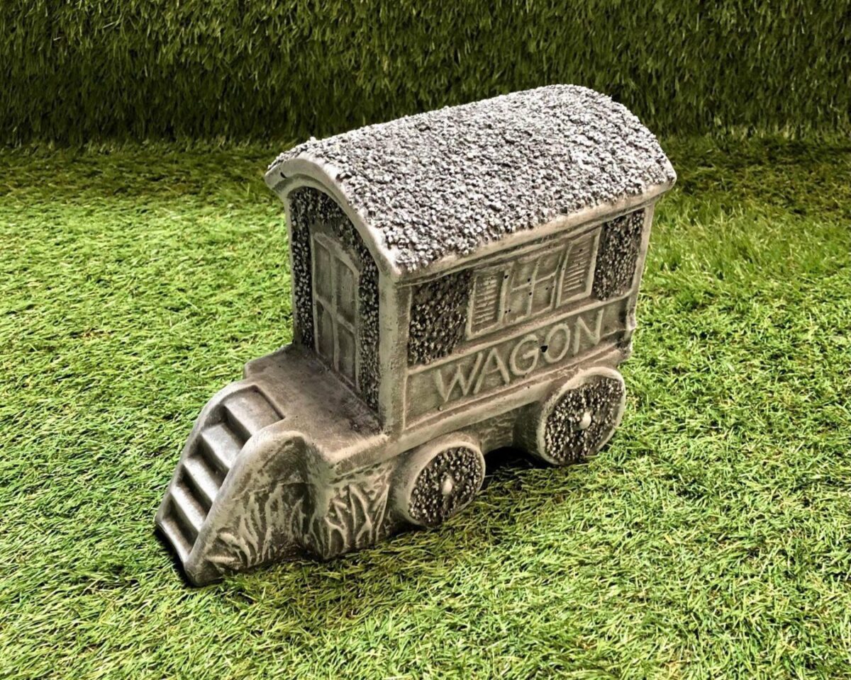 Gypsy Wagon Concrete Garden Ornament