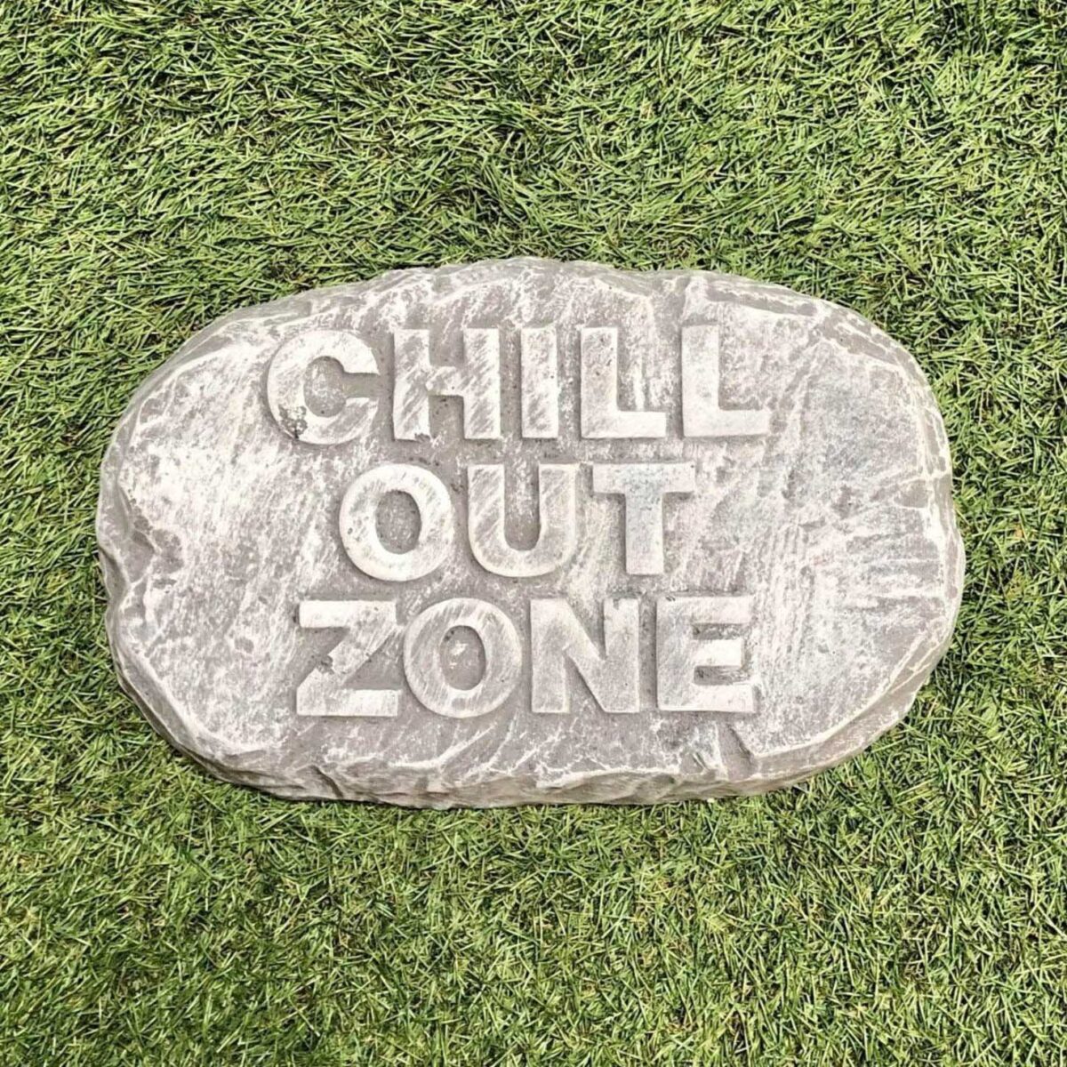 Chill Out Zone Concrete Wall Plaque