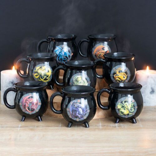 Litha Colour Changing Cauldron Mug by Anne Stokes