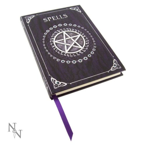 Embossed Pentagram A5 Spell Book Journal in Purple 17cm