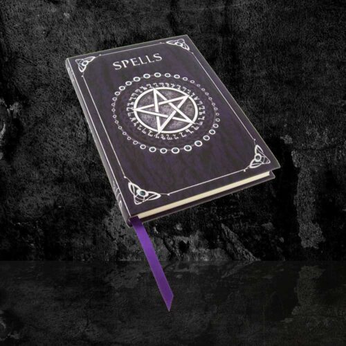 Embossed Pentagram A5 Spell Book Journal in Purple 17cm