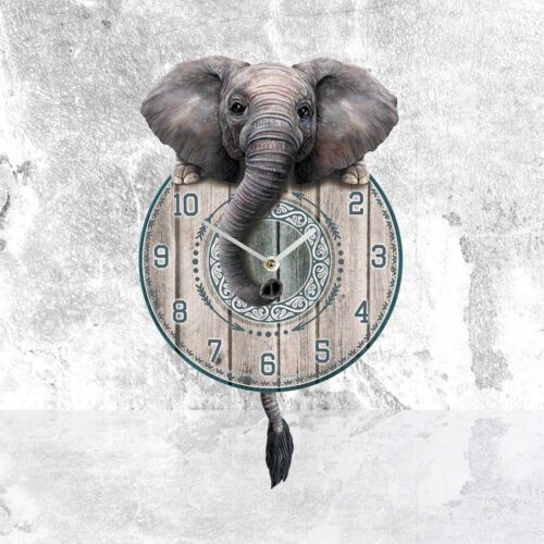 Trunkin' Tickin' Elephant Pendulum Clock