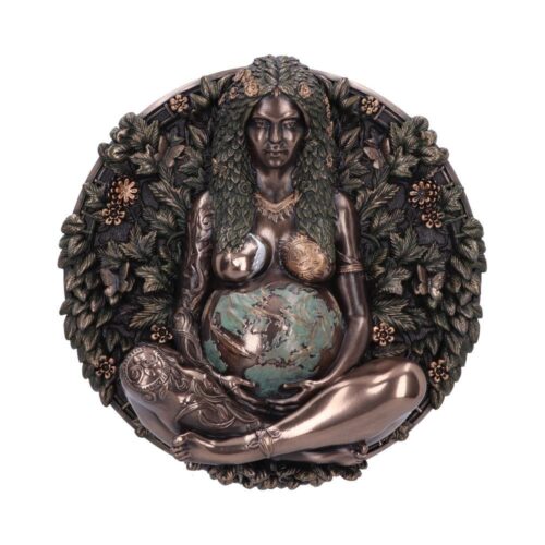 Bronze Mother Earth Wall Plaque 15cm