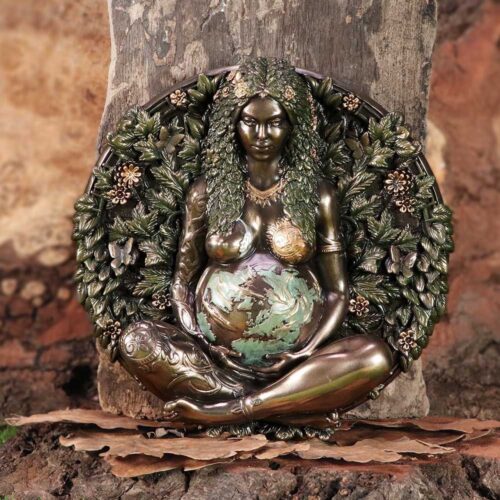 Bronze Mother Earth Wall Plaque 15cm