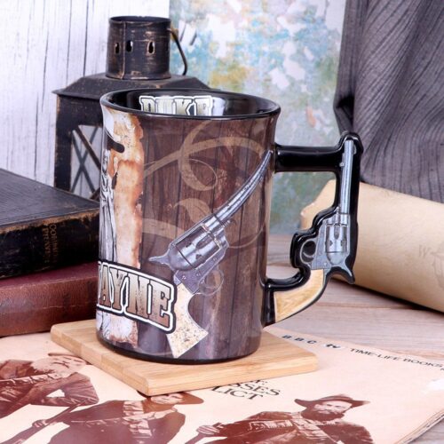 John Wayne The Duke Gun Handle Drinking Mug