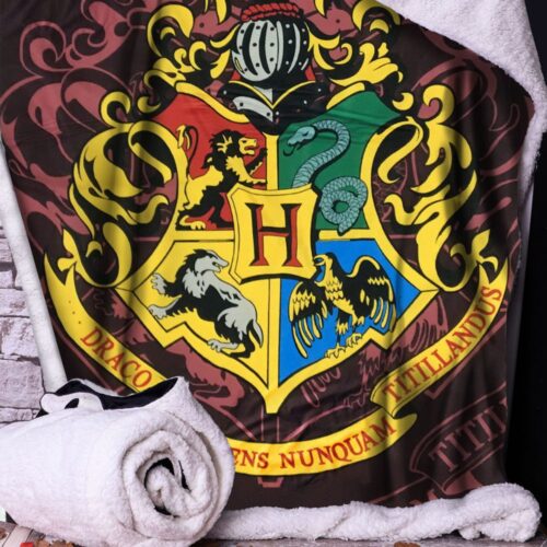 Harry Potter Hogwarts Crest Soft To Touch Throw 100x150cm