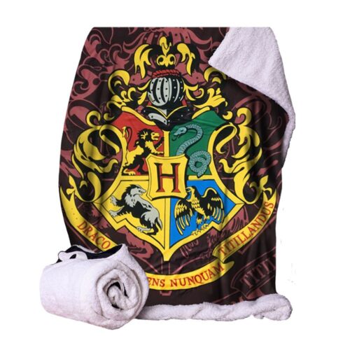 Harry Potter Hogwarts Crest Soft To Touch Throw 100x150cm