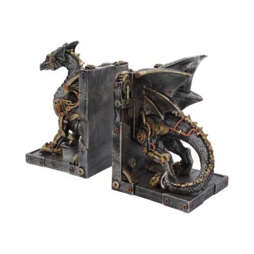 Dracus Machina Steampunk Dragon Bookends 27cm