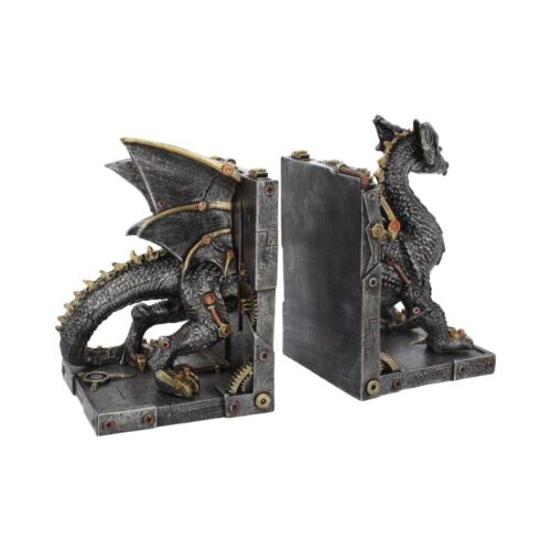 Dracus Machina Steampunk Dragon Bookends 27cm