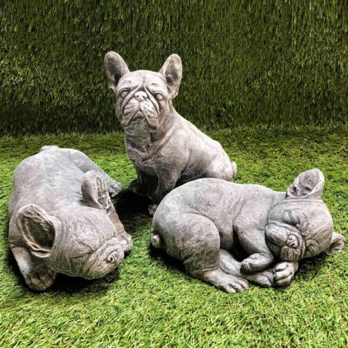 French Bulldogs 3 Styles Concrete Garden Ornaments