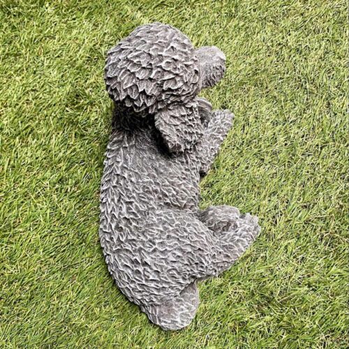 Poodle Lay Down Garden Ornament Small