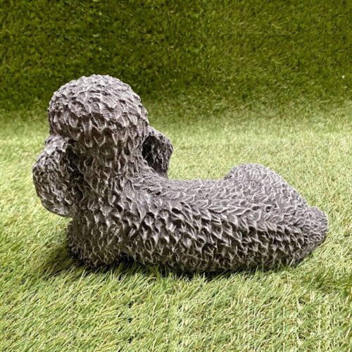 Poodle Lay Down Garden Ornament Small