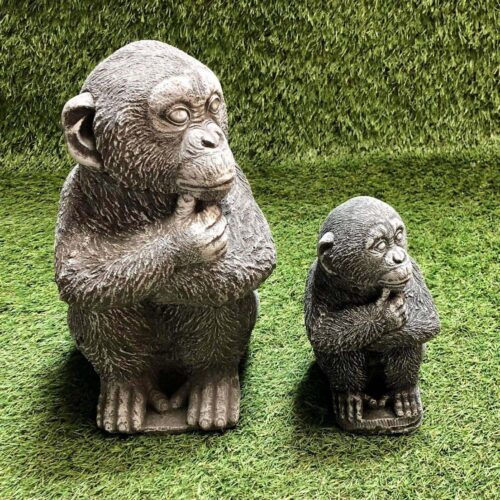 Thinking Monkey Concrete Garden Ornament