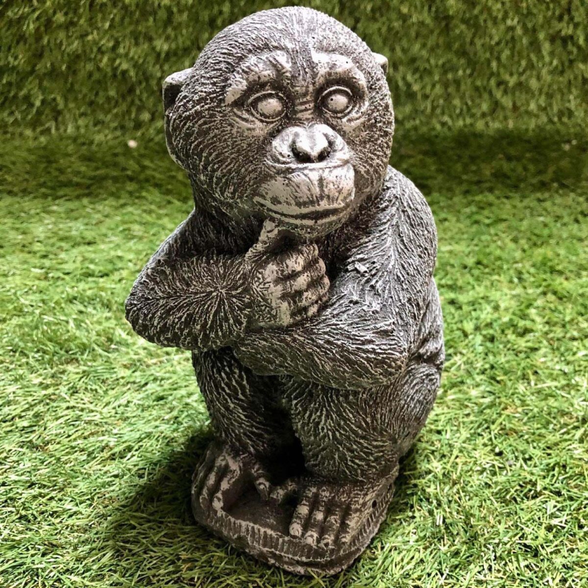 Thinking Monkey Concrete Garden Ornament