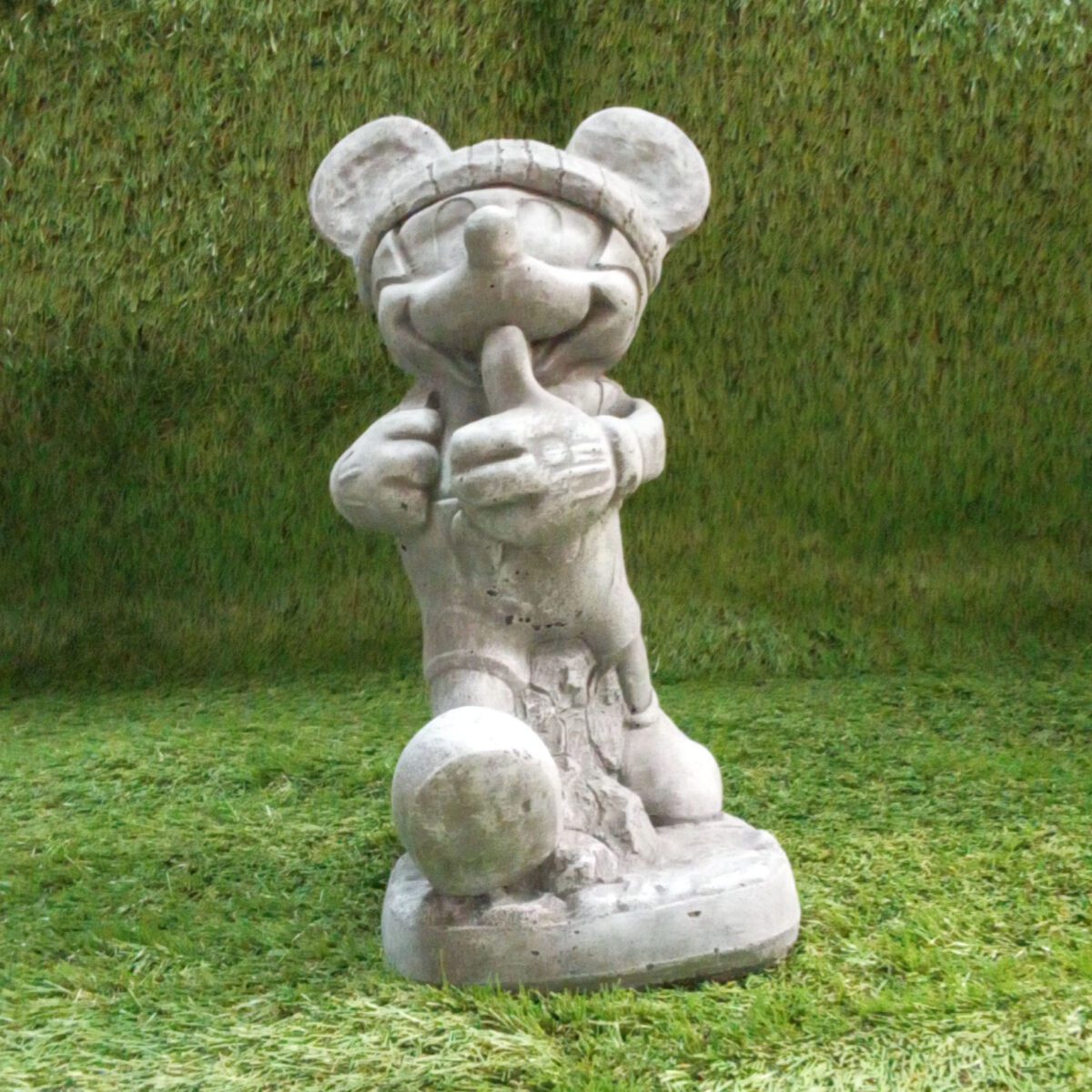 Mickey Mouse Hiking Walking Concrete Garden Ornament