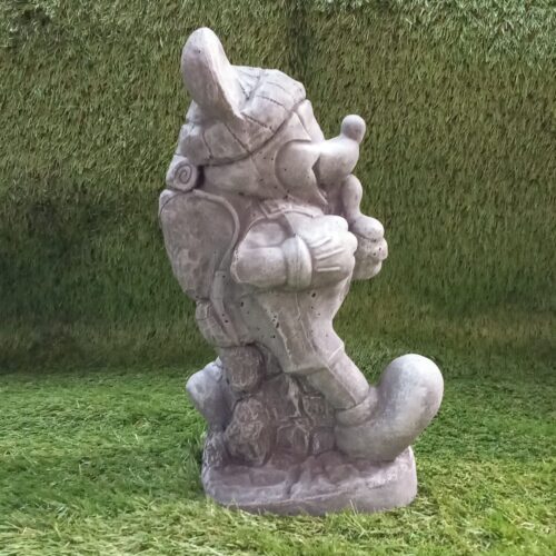 Mickey Mouse Hiking Walking Concrete Garden Ornament