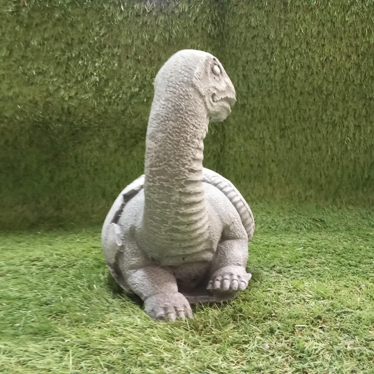 Brontosaurus Dinosaur Hatching Egg Concrete Garden Ornament